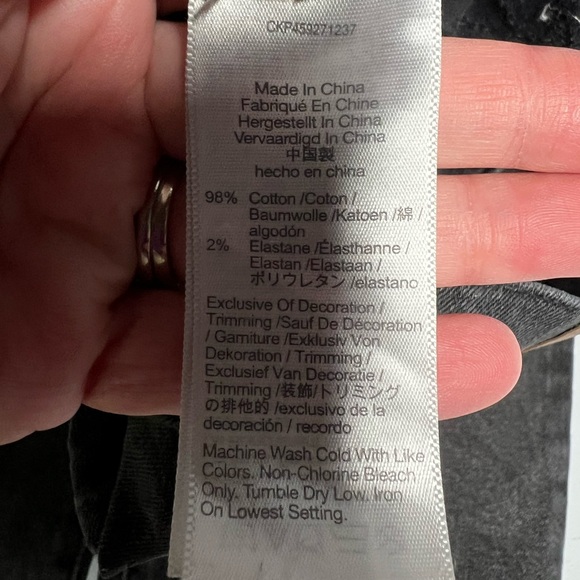 Madewell Perfect Vintage Straight Jeans Black Fade High Rise Side Slit W26 - Picture 11 of 11